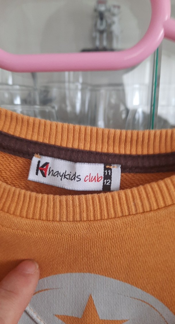 Kahverengi Baskılı Erkek Sweatshirt 11 12 yas - Görsel 3