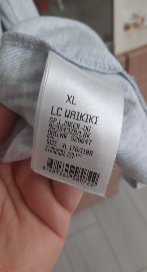Gri Uzun Kollu Batman Baskılı Tişört lcw xl - Görsel 4
