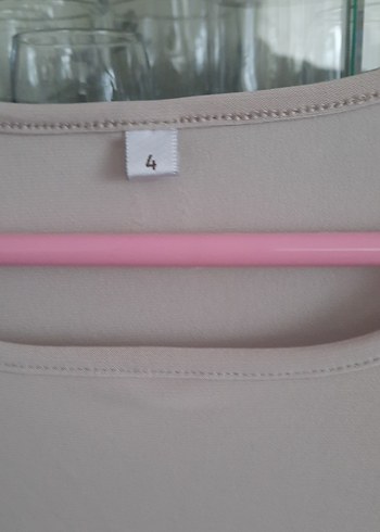 Bej Uzun Kollu Basic Kadın Bluz - Görsel 3