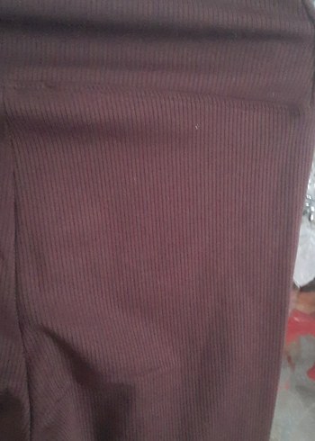 Kadın Kahverengi Düz Kesim Tayt - Görsel 3