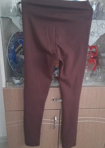 Kadın Kahverengi Düz Kesim Tayt - Görsel 2