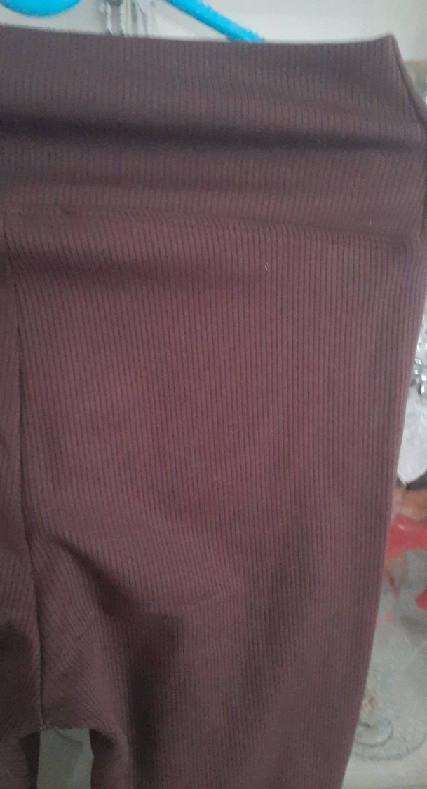 Kadın Kahverengi Düz Kesim Tayt - Görsel 3