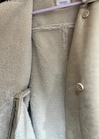 Bej Süet Kürklü Kadın Ceket - Görsel 4