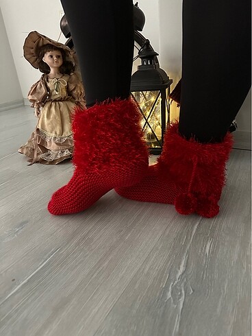 El örgüsü patik çizme - Görsel 6