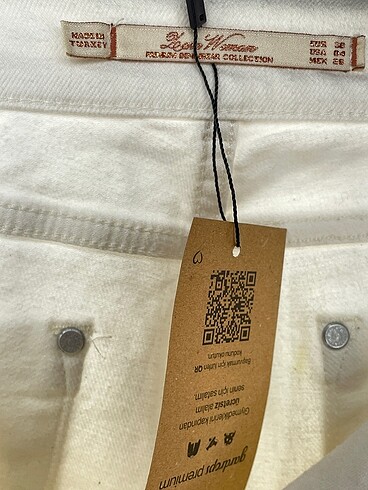 36 Beden beyaz Renk Zara Jean / Kot %70 İndirimli.