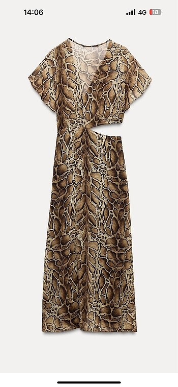 s Beden Zara leopar elbise