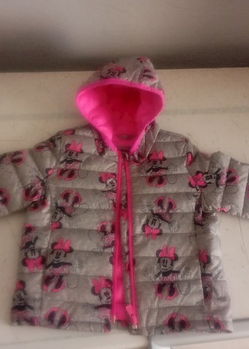 Disney Baby GAP Baskılı Pembe Bebek mont - Görsel 4