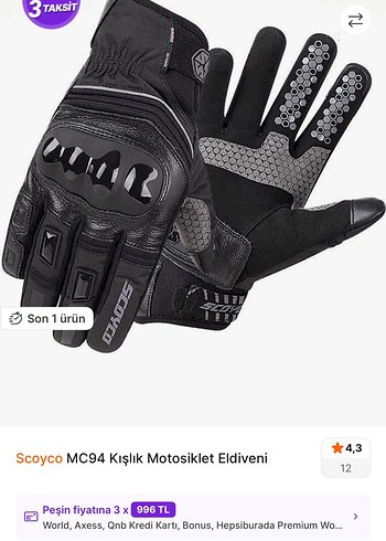 SCOYCO ERKEK KIŞLIK MOTORCU ELDİVENİ - Görsel 5