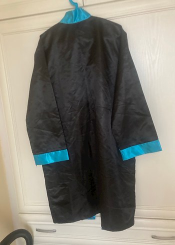 Uzun Lacivert Drapeli Mezuniyet Elbisesi - Görsel 2