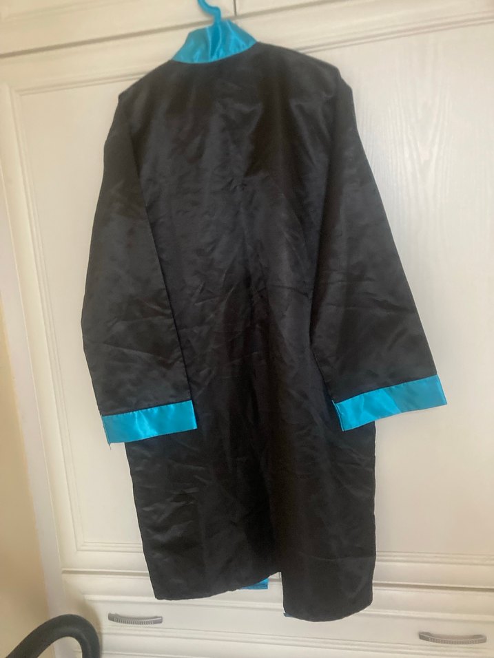 Uzun Lacivert Drapeli Mezuniyet Elbisesi - Görsel 2