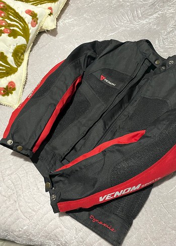 Venom Dynamic Pro Kadın Kırmızı Biker Mont - Görsel 3