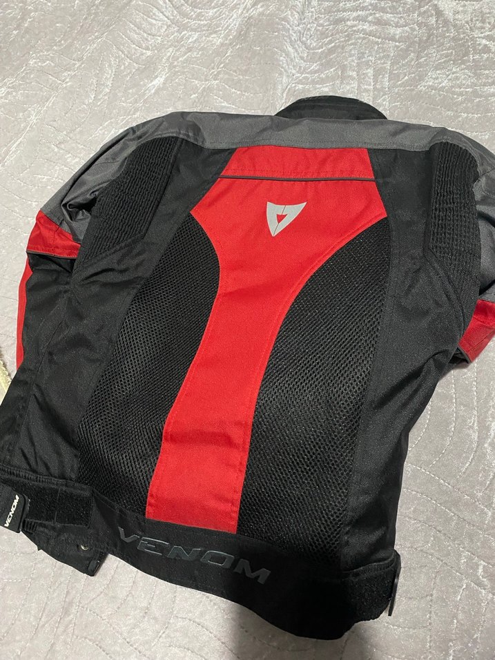 Venom Dynamic Pro Kadın Kırmızı Biker Mont - Görsel 2