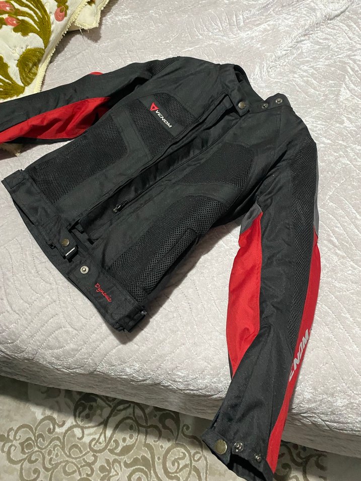 Venom Dynamic Pro Kadın Kırmızı Biker Mont - Görsel 5