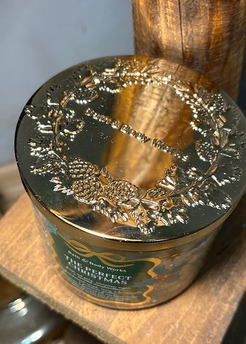 Altın Renkli Parlak Christmas Mum - Görsel 2