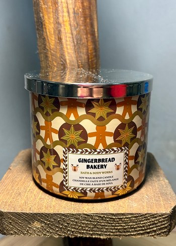 Altın Kapaklı Zencefilli Kurabiye Kokulu Mum - Görsel 2