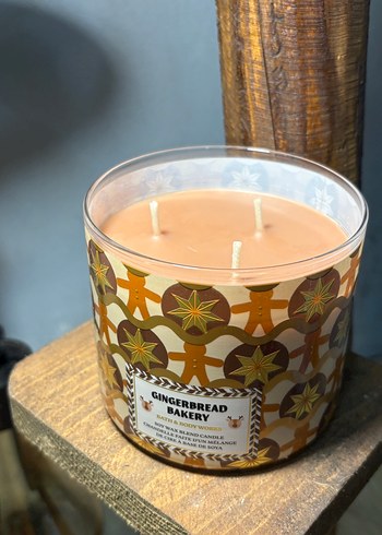 Altın Kapaklı Zencefilli Kurabiye Kokulu Mum - Görsel 6