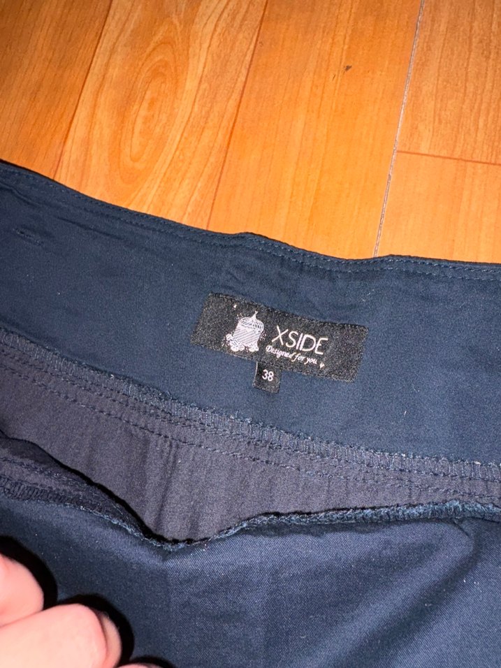 Kadın Lacivert Fırfırlı Midi Denim Etek - Görsel 3