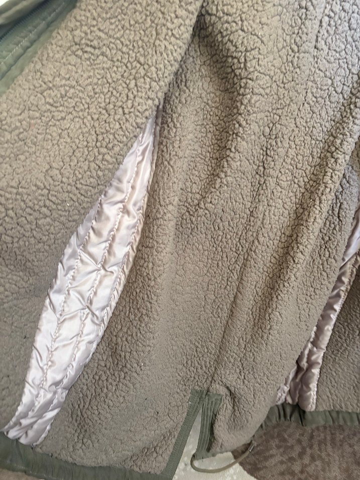 Gri Kadın Kaban, Kürklü Detaylı, Street Wear - Görsel 4