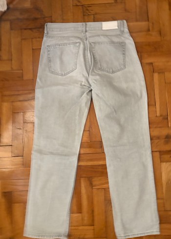 Gri Kadın Denim Pantolon Midi Boy - Görsel 5