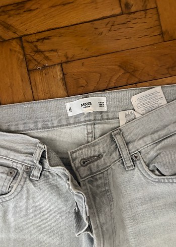 Gri Kadın Denim Pantolon Midi Boy - Görsel 3