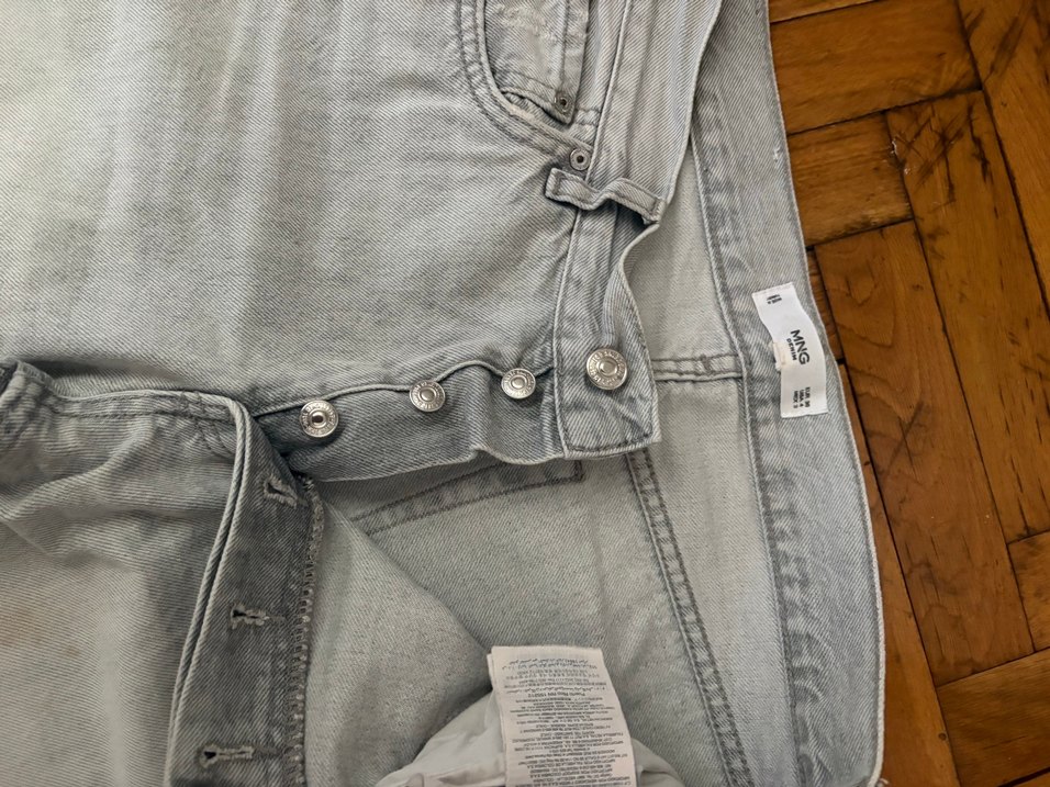 Gri Kadın Denim Pantolon Midi Boy - Görsel 4