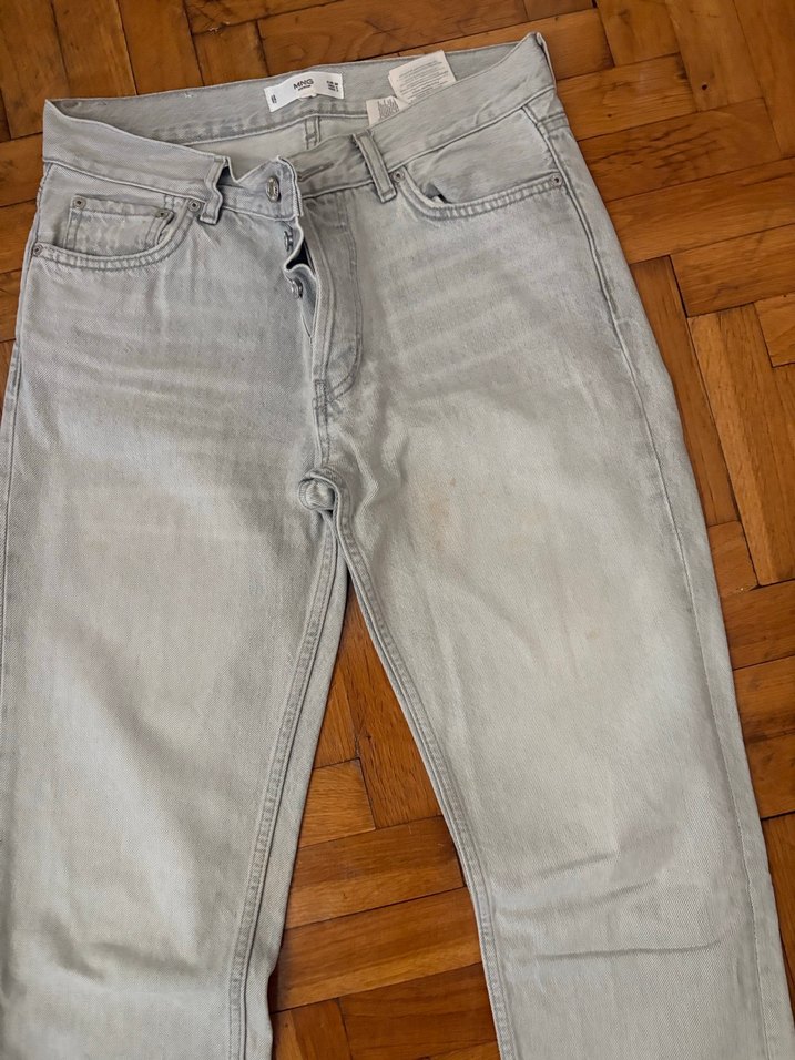 Gri Kadın Denim Pantolon Midi Boy - Görsel 2