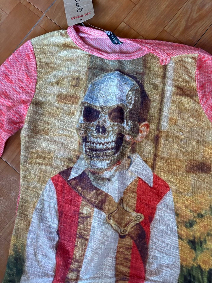 Pembe Baskılı Uzun Kollu Tişört - Görsel 2