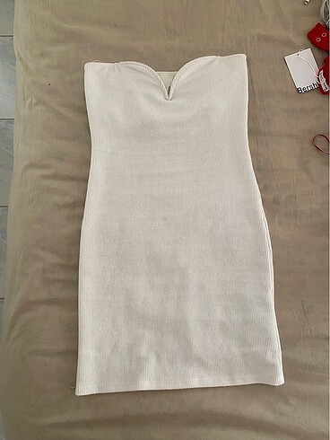 H&M H&M Dar Kısa Straplez Elbise