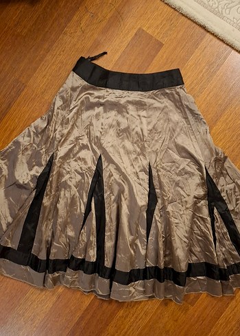 midi Pilili Saten Etek - Görsel 2