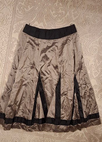 midi Pilili Saten Etek - Görsel 3