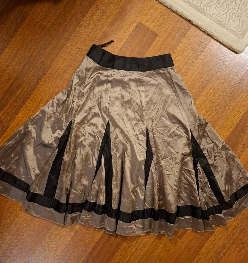 midi Pilili Saten Etek - Görsel 2