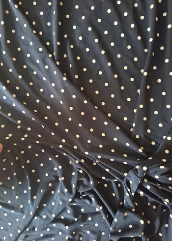 Puantiyeli Midi Bohem Elbise - Görsel 3