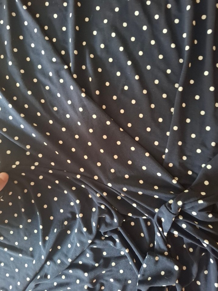 Puantiyeli Midi Bohem Elbise - Görsel 3