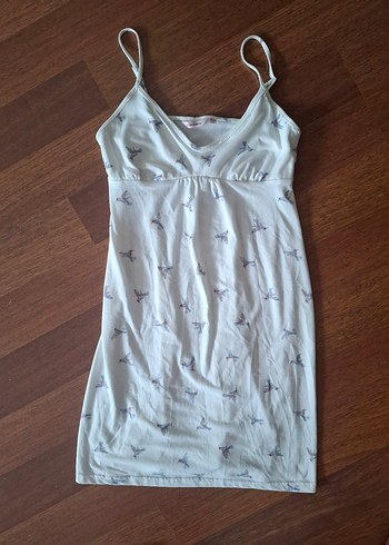 Beyaz Dantel Detaylı Midi Gecelik - Görsel 7