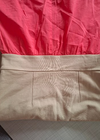 Pembe V Yaka Midi Elbise - Görsel 5