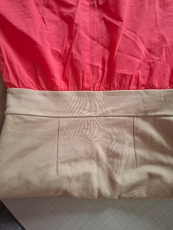 Pembe V Yaka Midi Elbise - Görsel 5