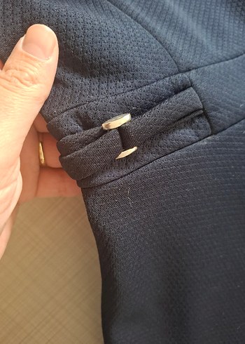 Lacivert Kemerli kisa Elbise - Görsel 4