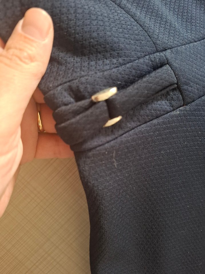 Lacivert Kemerli kisa Elbise - Görsel 3