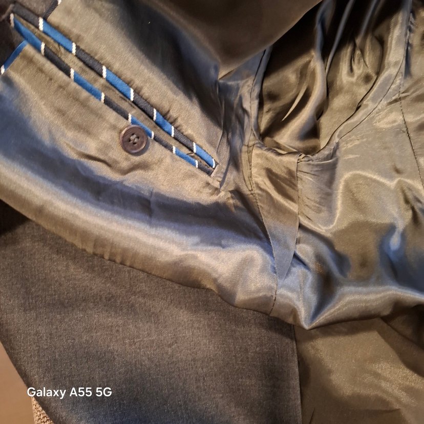 Düğmeli Gri Erkek Takım Ceketi - Görsel 4