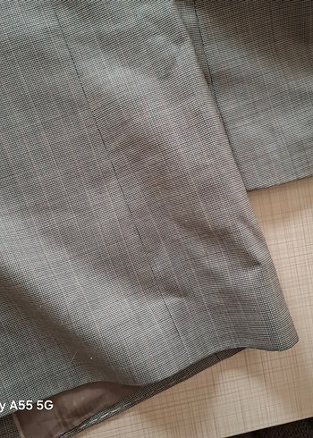 Gri Düğmeli Erkek Takım Elbise Ceket - Görsel 4