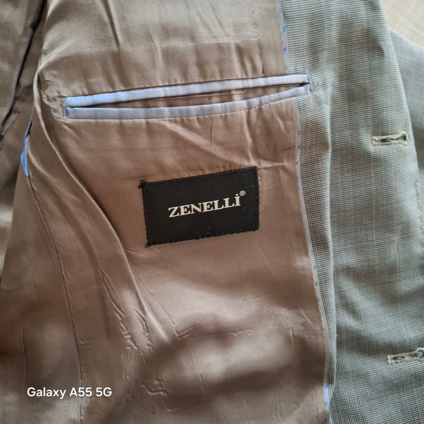 Gri Düğmeli Erkek Takım Elbise Ceket - Görsel 3