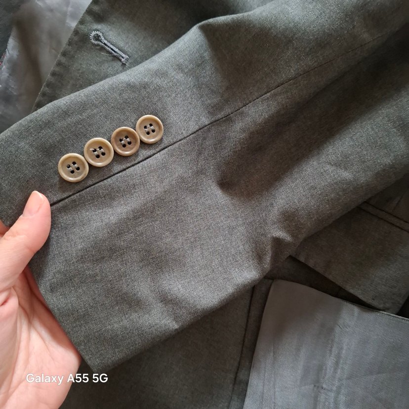 Gri Düğmeli Erkek Takım Ceketi - Görsel 5