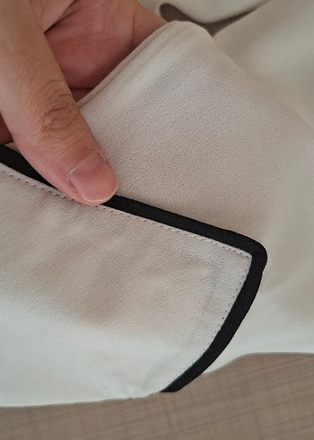 m Beden beyaz Renk siyah Beyaz Uzun Kollu Gömlek