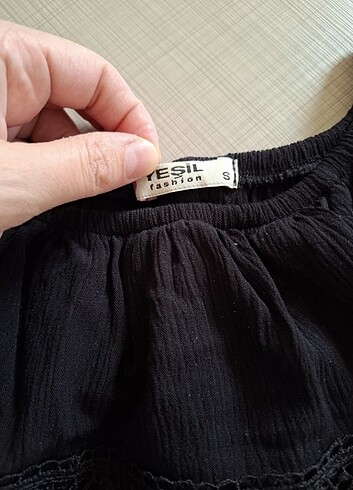 m Beden Fırfır dantel detaylı bluz