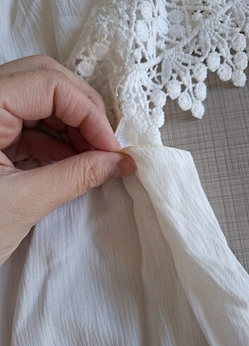 l Beden Fırfır detaylı bluz