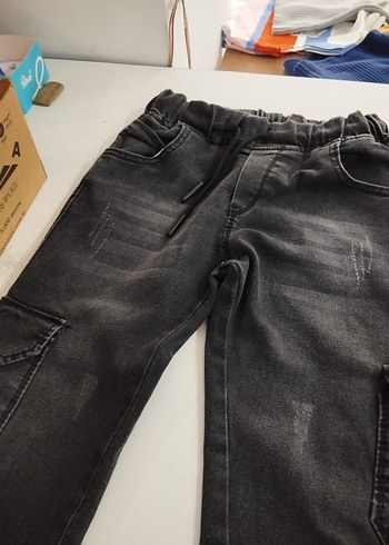 8 Yaş Beden siyah Renk kot pantalon 3 adet çocuk