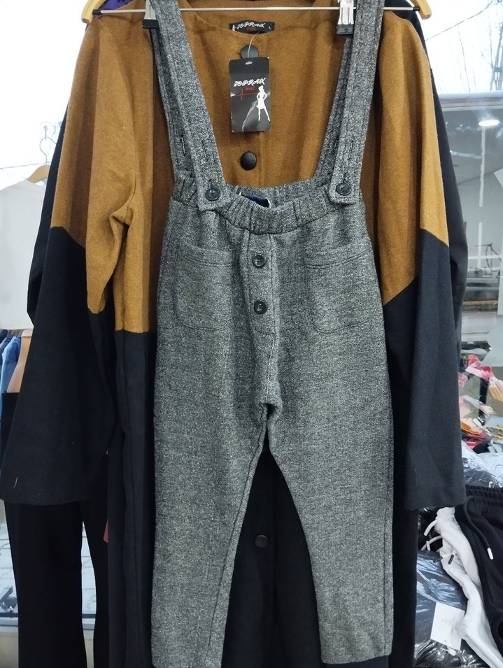 Gri Uzun Yün çocuk Tulum - Görsel 2