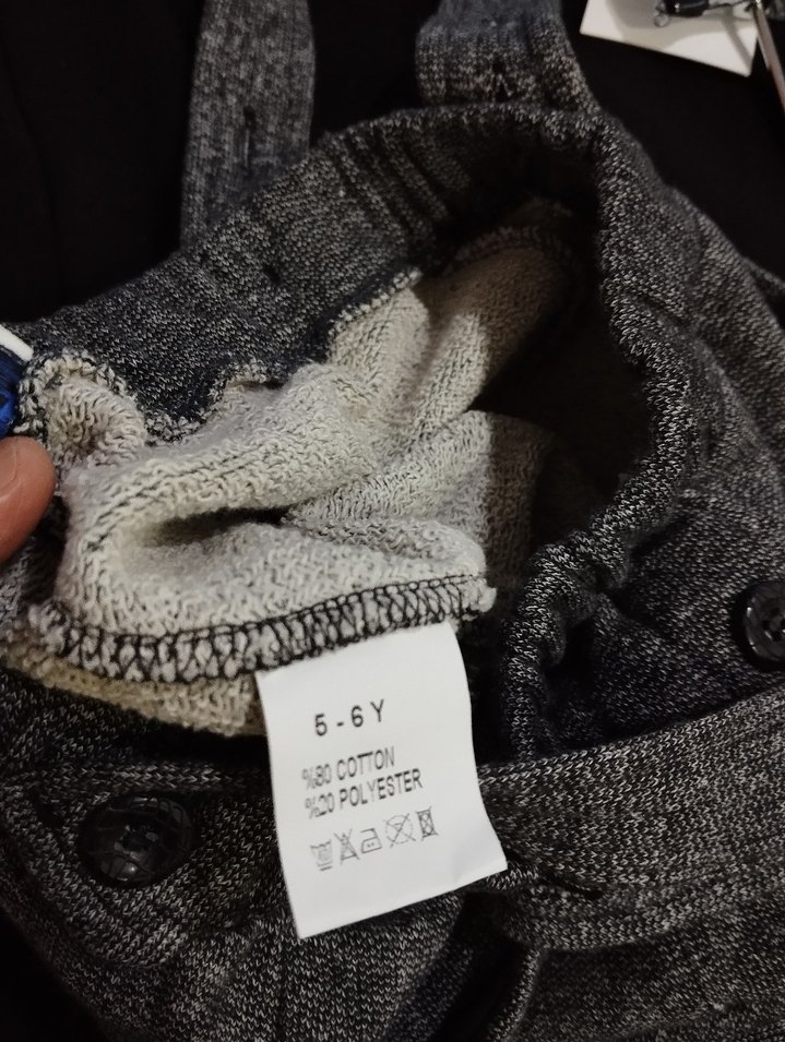 Gri Uzun Yün çocuk Tulum - Görsel 5