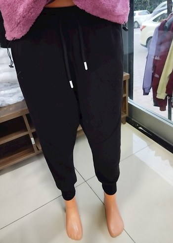 Siyah Rahat Kesim Kadın Eşofman Altı - Görsel 2