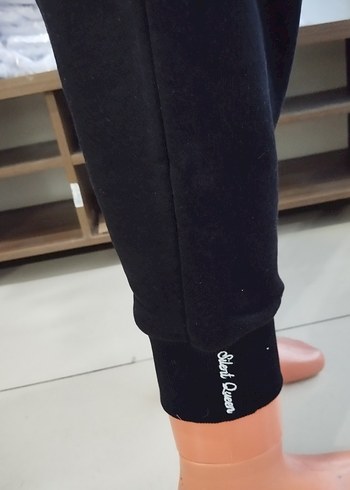 Siyah Rahat Kesim Kadın Eşofman Altı - Görsel 4